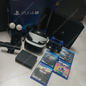 PS4 프로 풀박스 VR풀세트.정품듀얼쇼크2.게임4