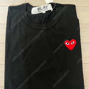 정품 꼼데가르송 긴팔티 블랙 새상품