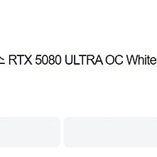 (개인) 컬러풀 RTX5080 OC 팝니다.