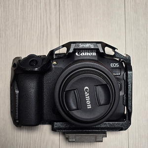 캐논 r6 mark2 +RF35mm+스몰리그케이지+마이크+ND필터,블랙미스트필터