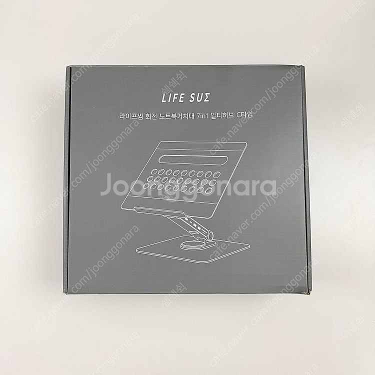 라이프썸 회전 노트북 거치대 7in1 멀티허브 c타입 ...--1