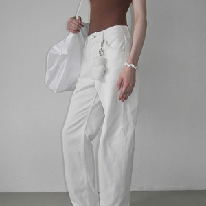 로클 로우클래식 팬츠 로우클래식 summer straight jeans white 새상품 M사이즈