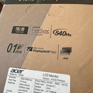 ACER xv242 f 팝니다 에이서 xv242f