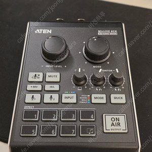 [ 판매 ] 6채널 다기능 믹서 판매 합니다_유튜브 방송용_ATEN MicLive 6CH AI AUDIO MIXER