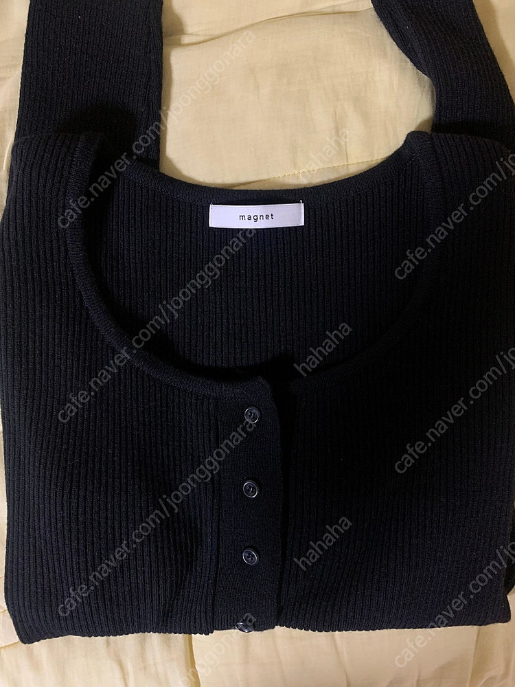 샵마그넷 루즈골지가디건 (블랙)--4
