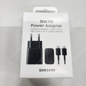 삼성 15W PD 고속 충전기 C타입 CtoC 케이블 포함 EP-T1510X 미개봉품 5천원에 판매합니다.