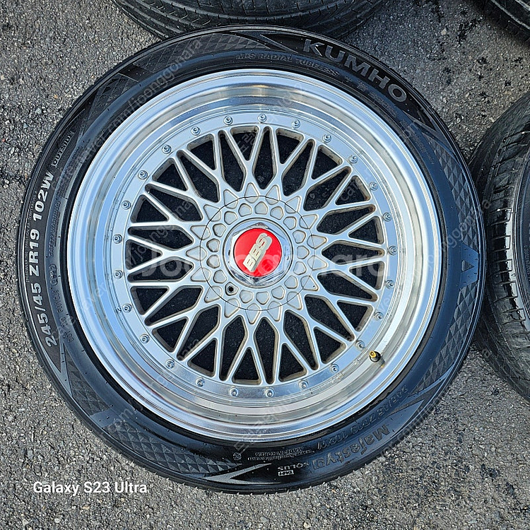 BBS ST 19인치 중고 휠타이어 세트 팝니다.245...--1