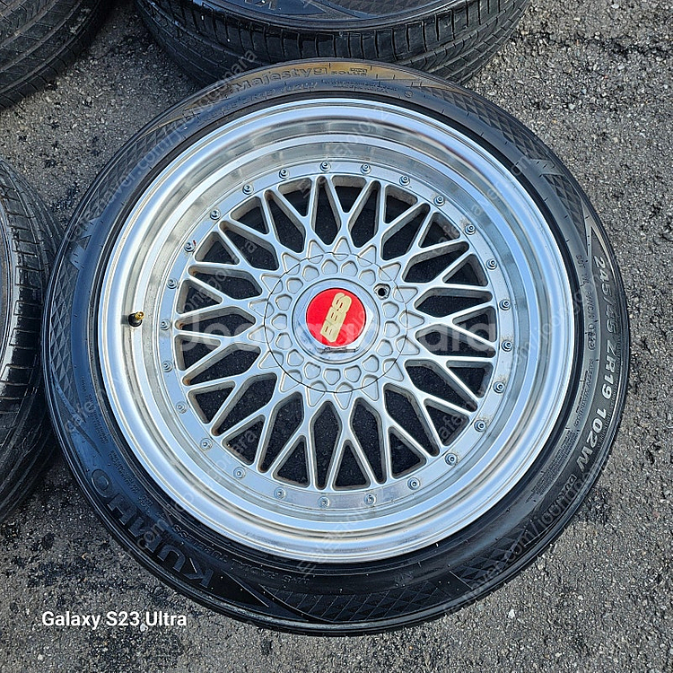 BBS ST 19인치 중고 휠타이어 세트 팝니다.245...--4