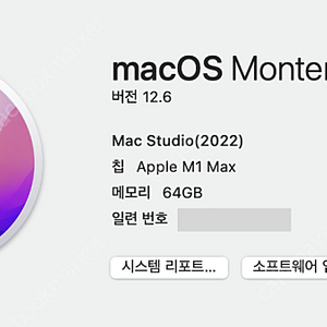 맥스튜디오 CTO m1 max(32gpu, 64g ram, 512ssd) + 매직키보드, 매직트랙패드 팝니다.