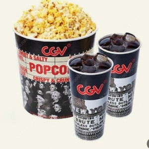 cgv 더블/라지 콤보 (팝콘+탄산) 50% 할인 쿠폰 팝니다 장당 2500원