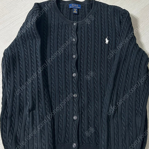 폴로걸즈 케이블가디건 XL 블랙 55000원