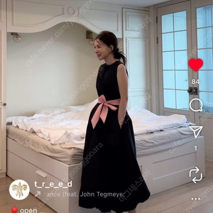 TREED 발롱 롱 원피스 55 블랙(새상품)