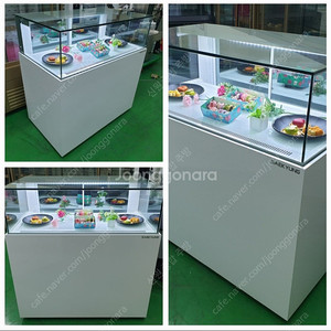 카페용 마카롱 샌드위치 디저트 케익 베이커리 냉장 쇼케이스 앞1단뒤2단 UV접합 저온콤프