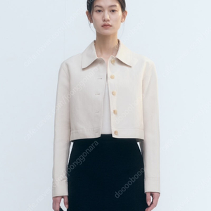 24ss 시에 레너 스티치 크롭 재킷 / 에크루 베이지 S