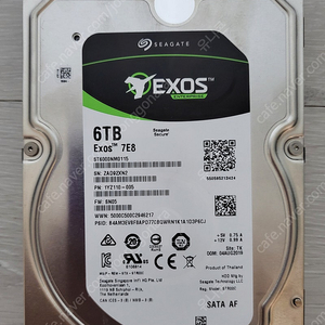 시게이트 EXOS 6TB 엔터프라이즈 3.5인치 SATA 하드디스크 택포 10.5만