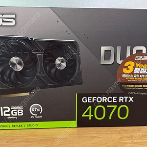 ASUS 지포스 RTX 4070 Dual OC 팝니다