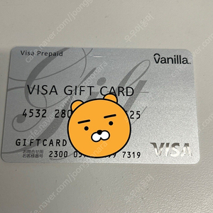 V프리카 바닐라카드 일본 비자 선불카드 5000엔