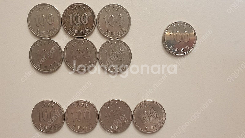 1998년도 100원 동전 등 희귀년도 100원 일괄--0