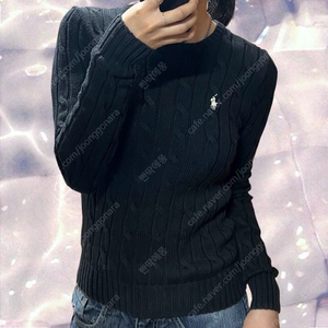 폴로 랄프로렌 신형 케이블 꽈배기 니트 블랙 S