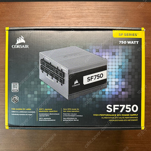 커세어 Corsair SF750 80 PLUS Platinum (구형) 컴퓨터 파워 PSU + 커세어 600W PCIe 5.0 Type-4 12VHPWR 케이블 세트 팝니다.