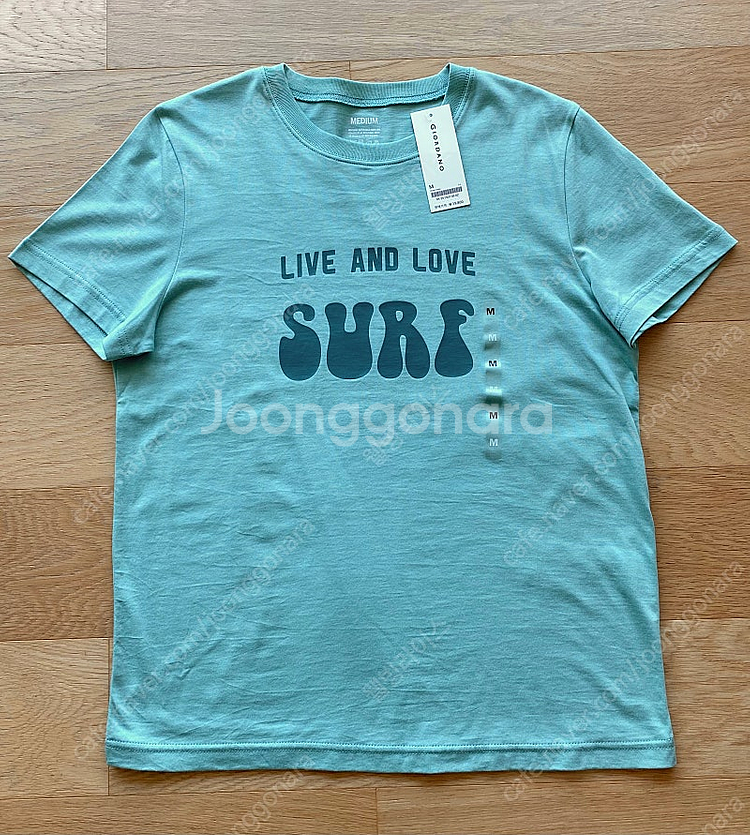 [새제품] 지오다노 반팔티 M (레트로 그래픽 프린트)--0