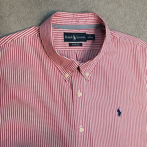 XL polo 폴로 랄프로렌 스트라이프 / 깅엄체크 셔츠 블루 레드 베이지