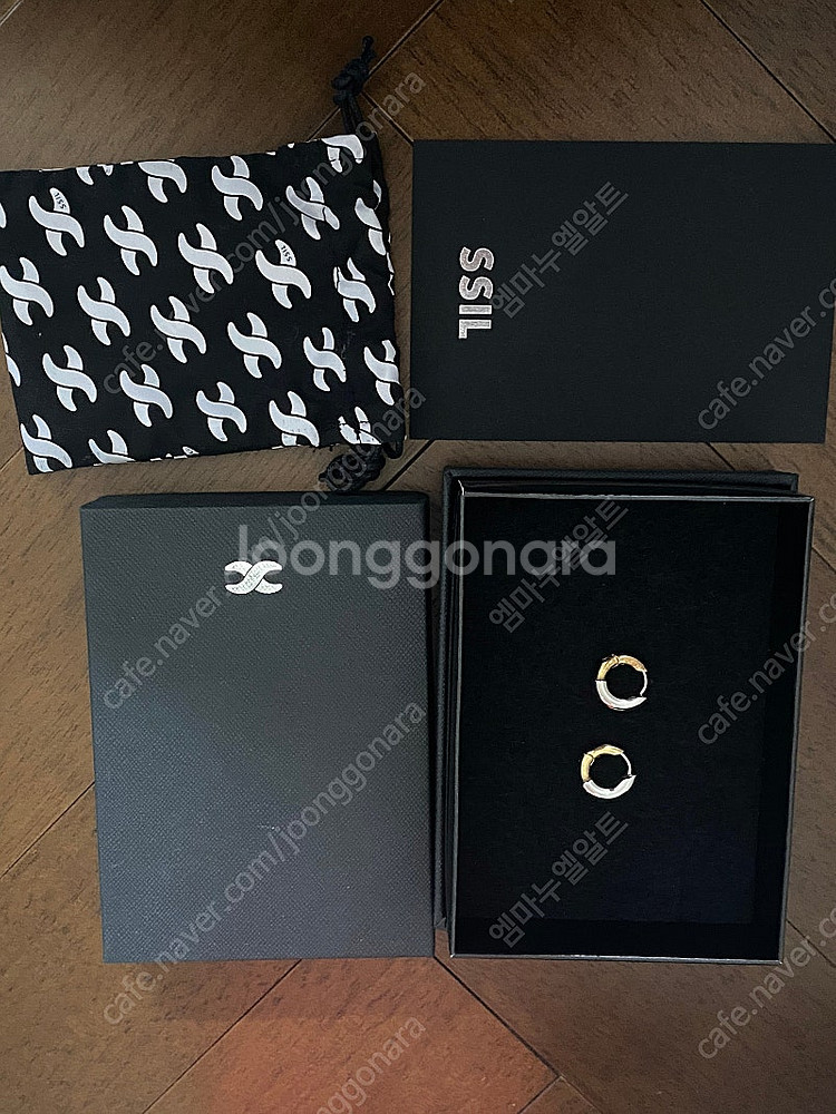 에스실 Half plain hoops 귀걸이 925실버--1