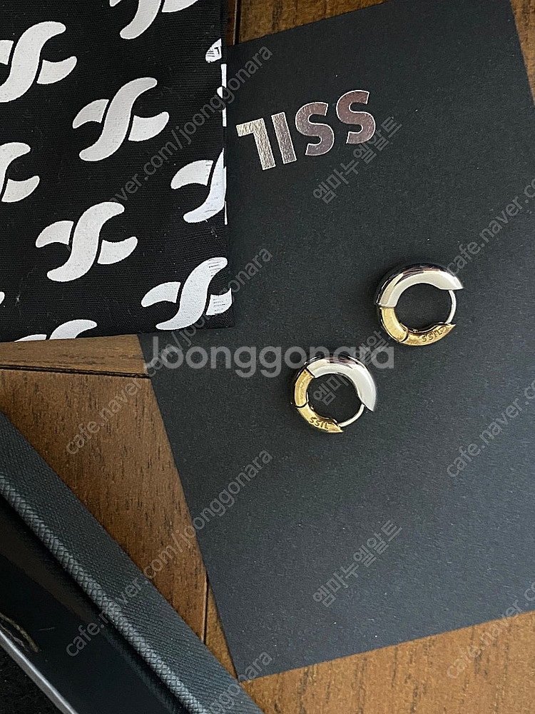 에스실 Half plain hoops 귀걸이 925실버--2