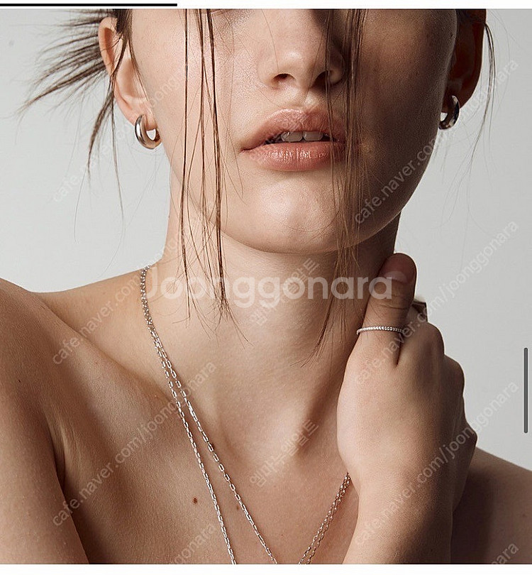 에스실 Half plain hoops 귀걸이 925실버--4