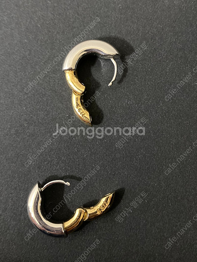 에스실 Half plain hoops 귀걸이 925실버--6