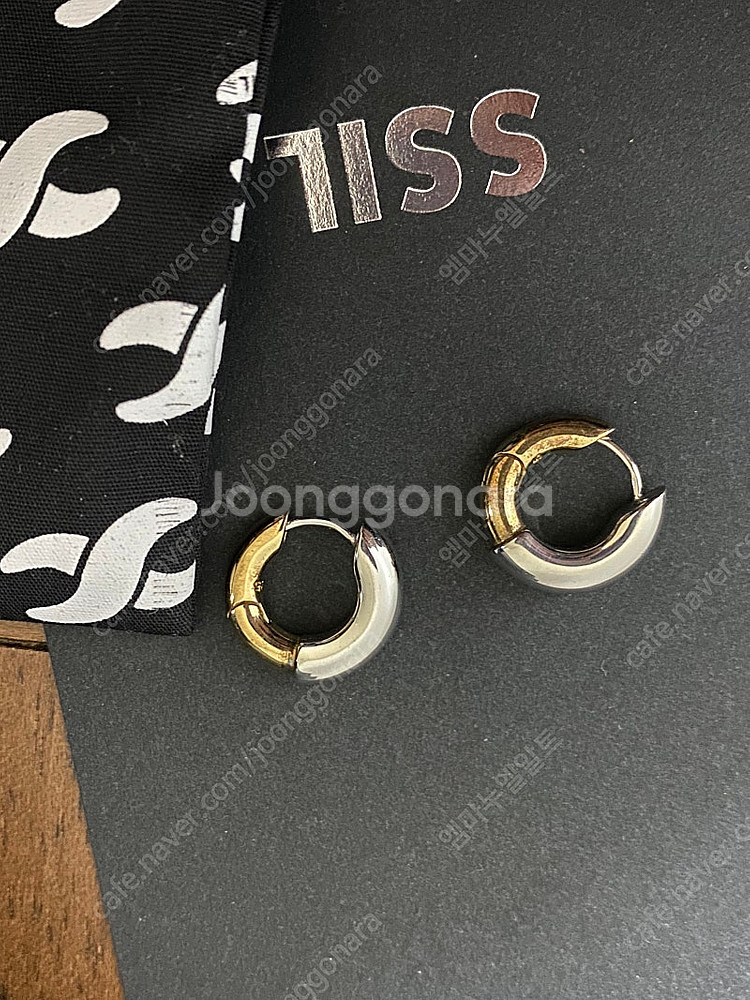 에스실 Half plain hoops 귀걸이 925실버--9