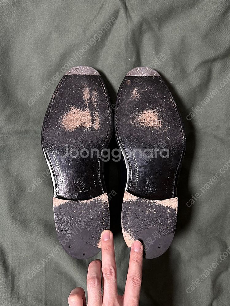 (6E) 알든 6845 블랙 코도반 풀스트랩 페니 로퍼--4