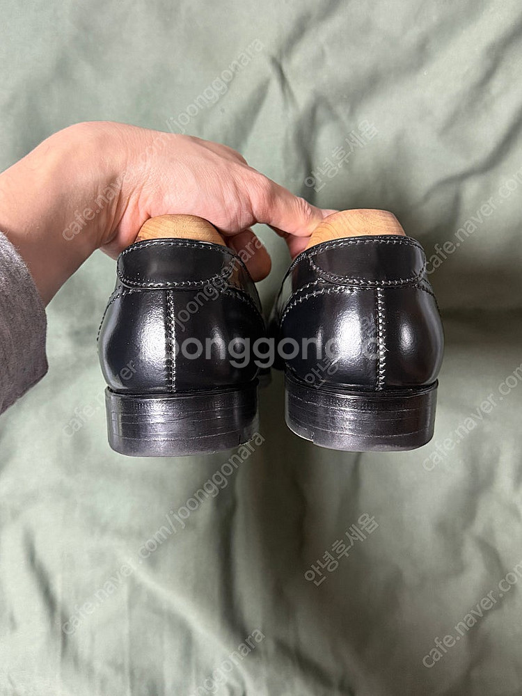 (6E) 알든 6845 블랙 코도반 풀스트랩 페니 로퍼--5