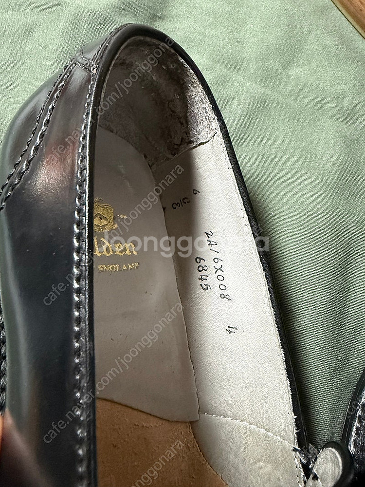(6E) 알든 6845 블랙 코도반 풀스트랩 페니 로퍼--8
