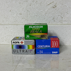 35mm 필름 (리얼라 100, 아그파 울트라, DNP 센츄리아, 후지 400)