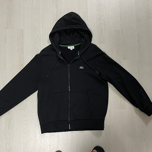 [후드 집업] 라코스테 오가닉 코튼 후드 스웻셔츠 블랙 SH2566-52N (100)