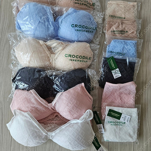 크로커다일 언더웨어 에어리핏 감탄브라팬티 6세트 L 새상품(택포)