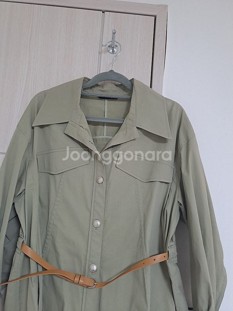 지컷 카키 야상 사파리 셔츠자켓-한번 시착--1