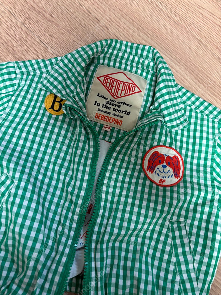 베베드피노 체크 마지 코튼 점퍼 바람막이 자켓 100 이미지