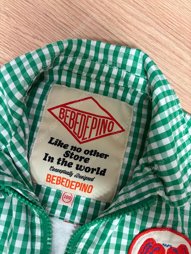베베드피노 체크 마지 코튼 점퍼 바람막이 자켓 100 이미지