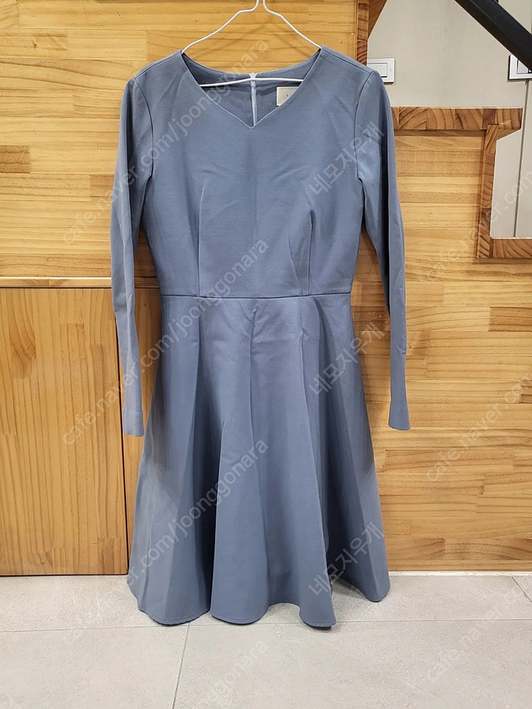 EUNE 으네드레스 하트넥기모원피스 무드블루 이미지