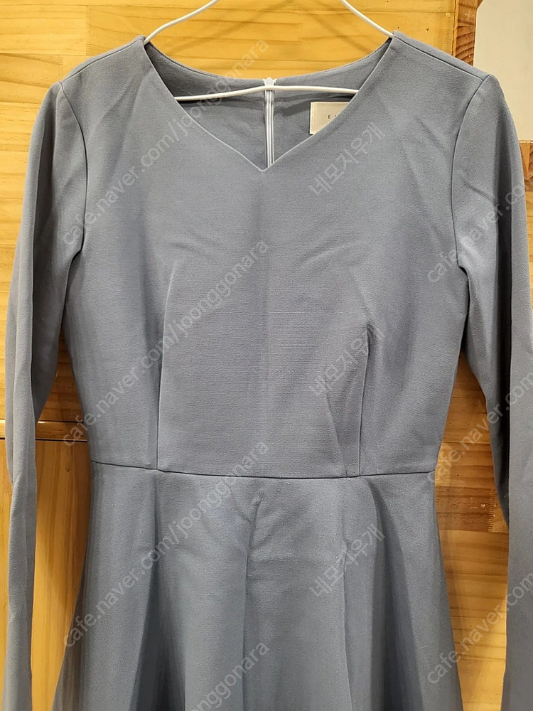 EUNE 으네드레스 하트넥기모원피스 무드블루 이미지