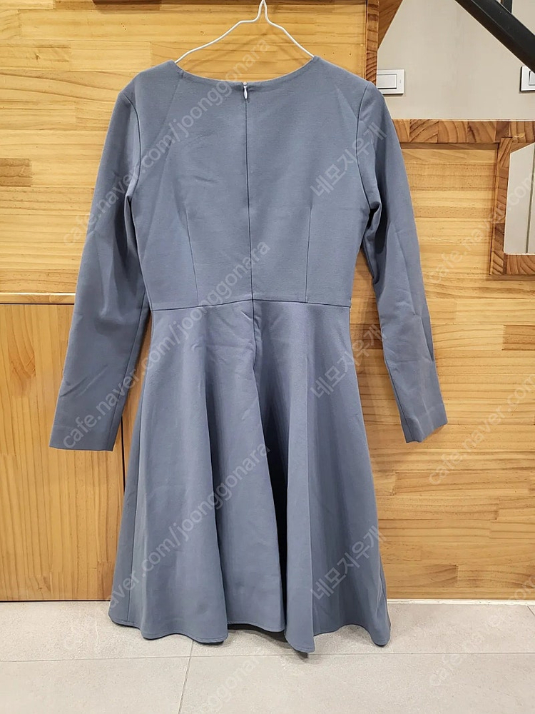 EUNE 으네드레스 하트넥기모원피스 무드블루 이미지