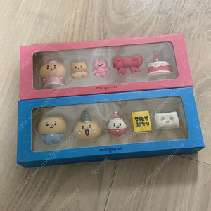[정가양도][정품][미개봉새상품] 망그러진 곰 피규어 참 세트 핑크 블루 / 망곰이 지비츠