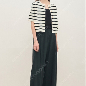 더캐시미어 스트라이프 니트 자켓 가디건 (반값이하)