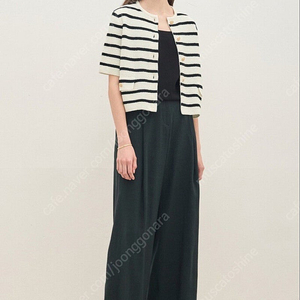 더캐시미어 스트라이프 니트 자켓 가디건 (반값이하)