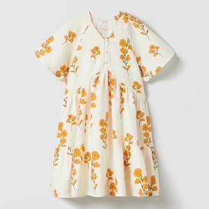 ZARA 자라 플라워 여아원피스 6-7 (120cm) ㅡ 택포 2만5천