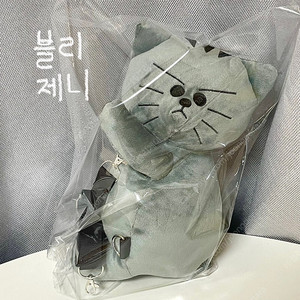 새상품)짐승친구들 땅땅이 고양이 인형 가방 백팩 팬싸템