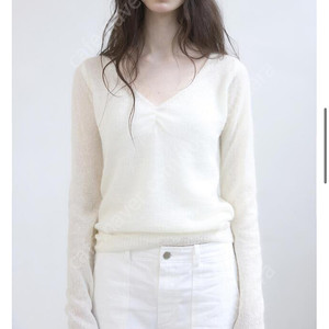 윤슬샵 mohair shirring knit 모헤어 시어링 니트 (아이보리)