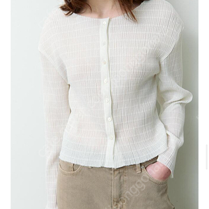 샵레터 멜라 플리츠 블라우스 / 레몬(아이보리) Mela pleats blouse (lemon)